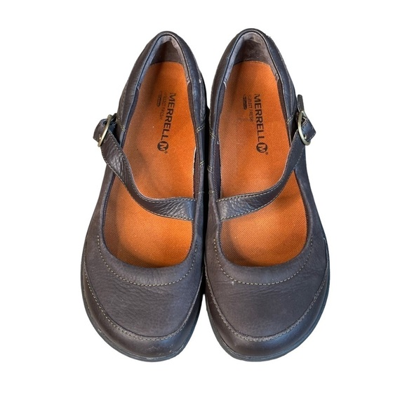 Merrell Dassie Mary Jane Shoes Espresso Brown Leather Slip On Womens Size 7.5 - Picture 4 of 11